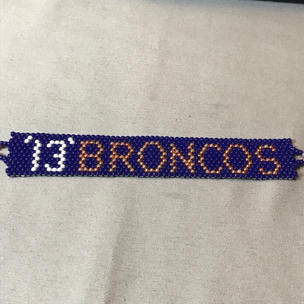NFL Denver Broncos Beaded Bracelet
